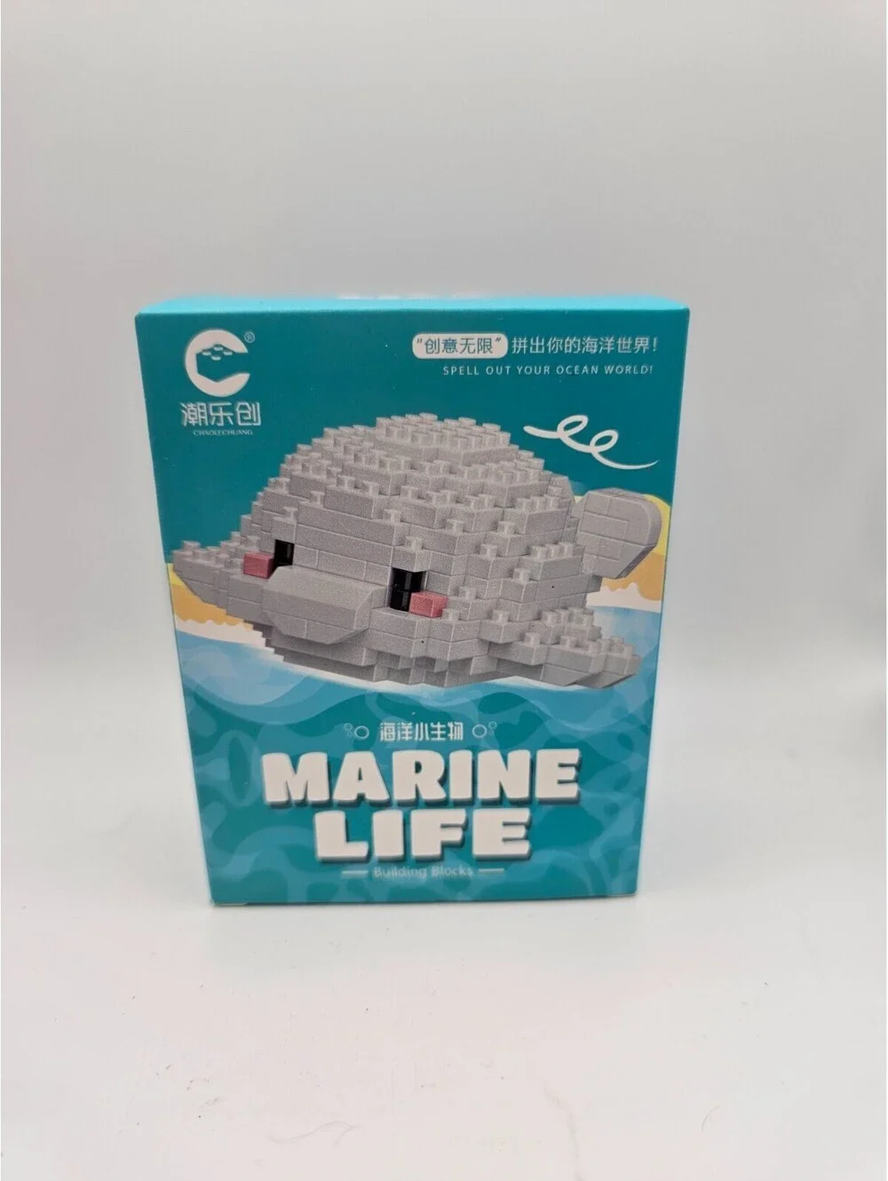 Marine Life Beluga Whale Micro Building Blocks 215 Pieces New